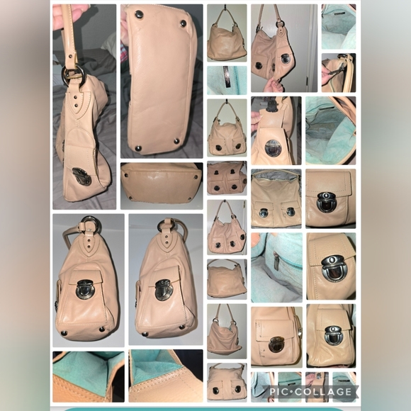 Authentic Marc Jacobs Leather Satchel - Shoulder Bag Beige With Blush Hue - Picture 11 of 15